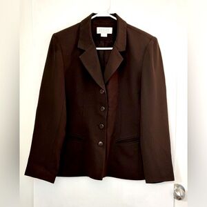 Petite Sophisticate Brown Jacket